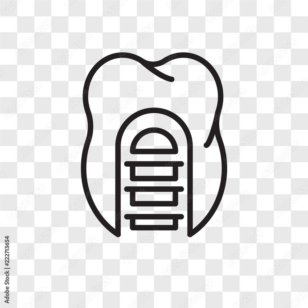 Poster implants icons isolated on transparent background. modern and editable implants icon. simple icon ve