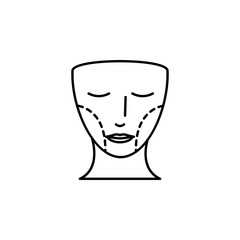 plastic icon. Element of plastic surgery icon for mobile concept and web apps. Thin line plastic icon can be used for web and mobile