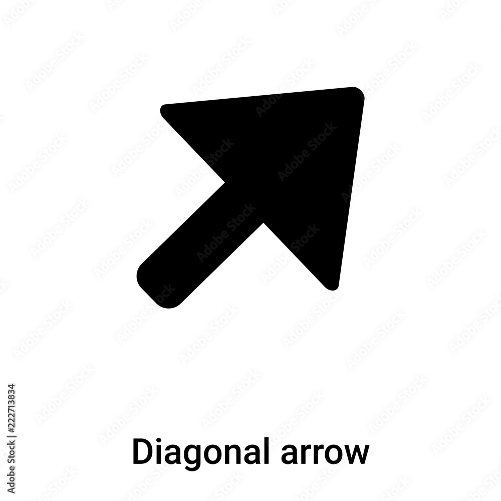 Poster diagonal arrow icon vector isolated on white background, logo concept of diagonal arrow sign on tran