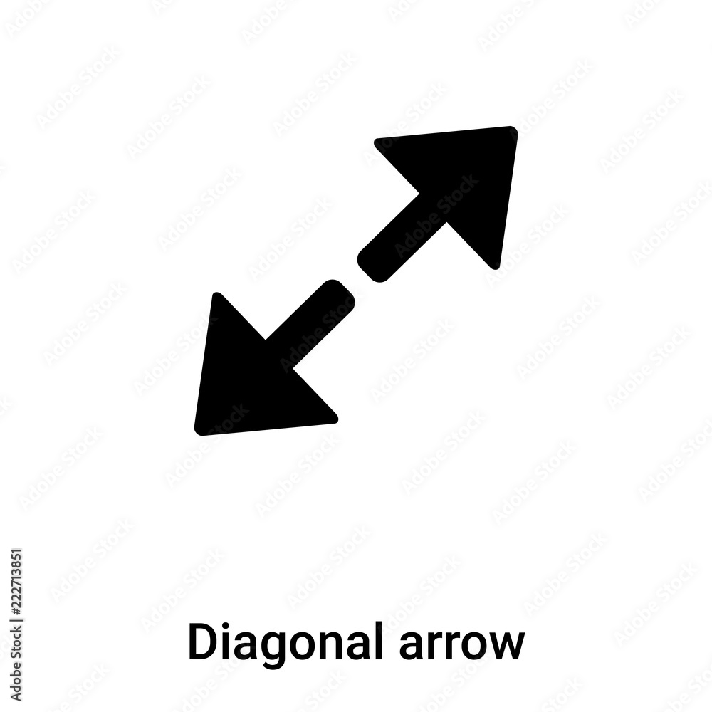 Poster diagonal arrow icon vector isolated on white background, logo concept of diagonal arrow sign on tran