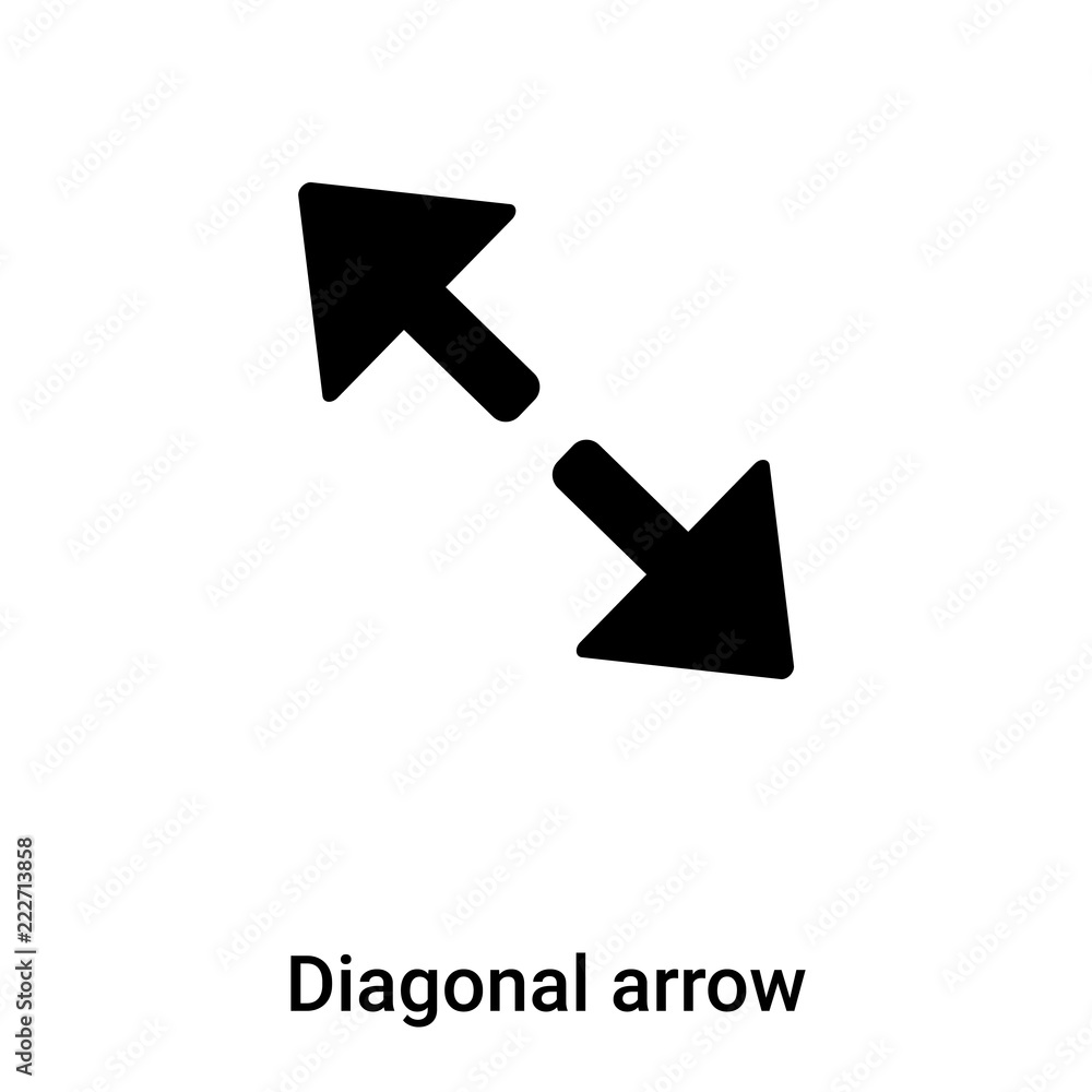 Poster diagonal arrow icon vector isolated on white background, logo concept of diagonal arrow sign on tran