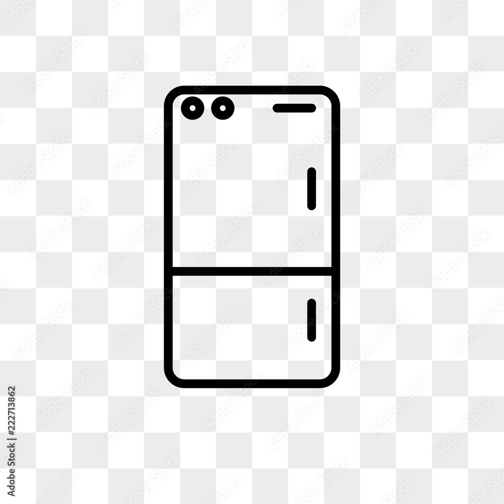 Poster fridge icon isolated on transparent background. modern and editable fridge icon. simple icons vector