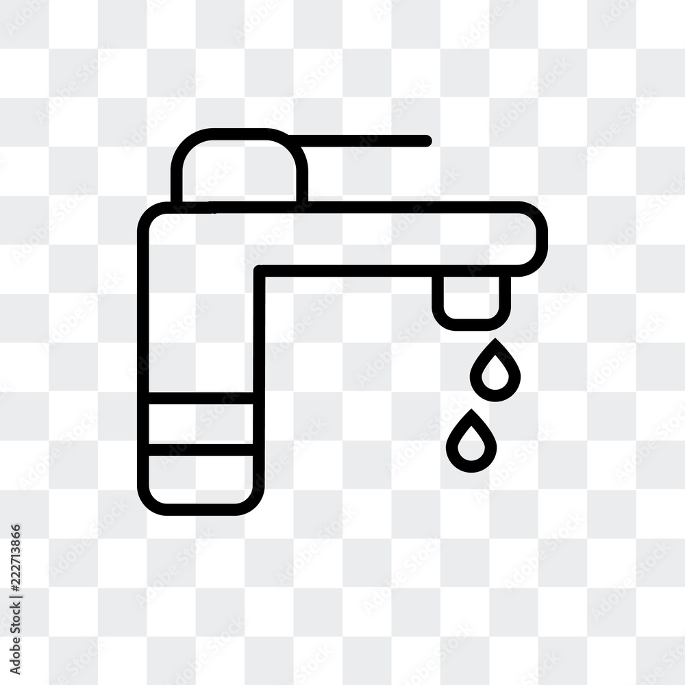 Poster tap icon isolated on transparent background. modern and editable tap icon. simple icons vector illus
