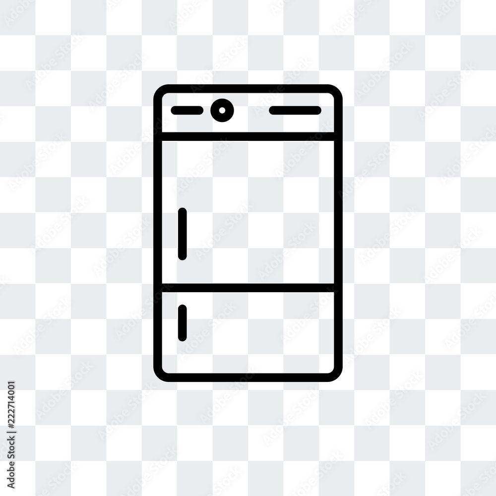 Poster fridge icon isolated on transparent background. modern and editable fridge icon. simple icons vector