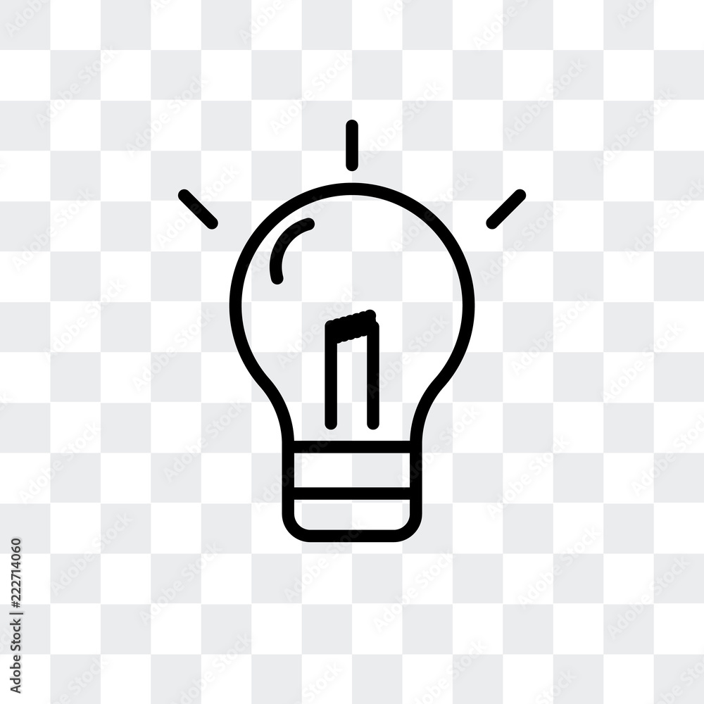 Poster light bulb icon isolated on transparent background. modern and editable light bulb icon. simple icon