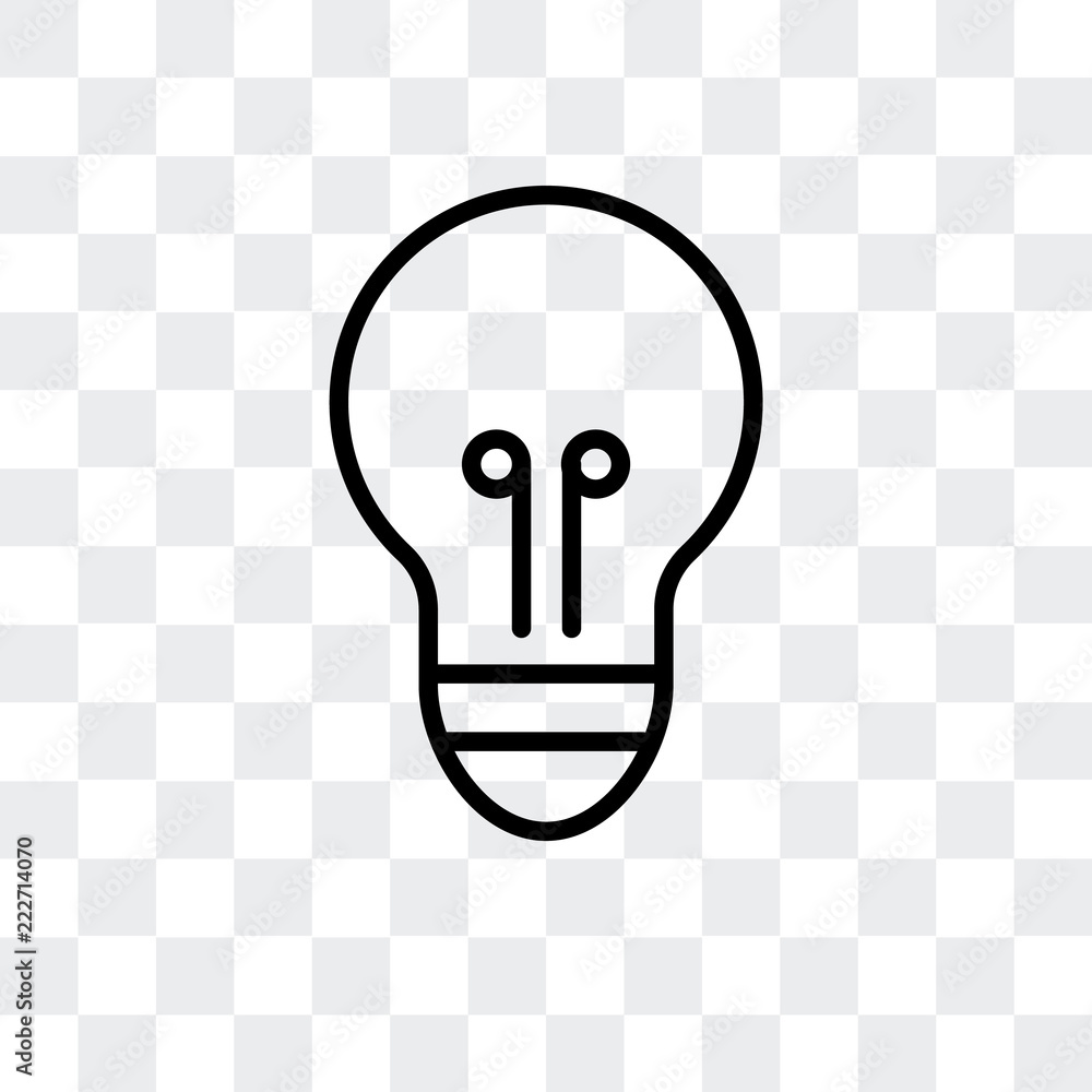 Poster light bulb icon isolated on transparent background. modern and editable light bulb icon. simple icon