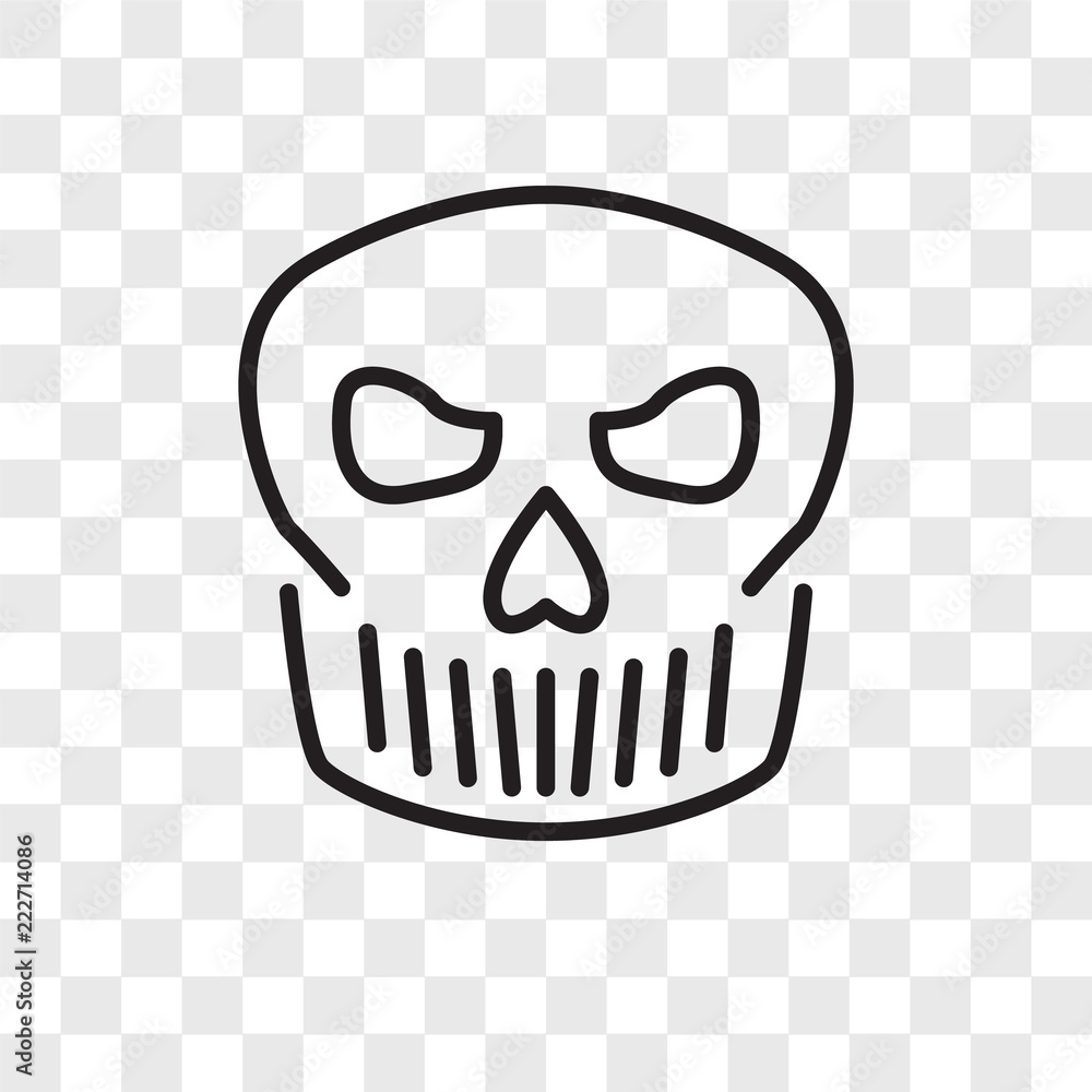 Poster skull icons isolated on transparent background. modern and editable skull icon. simple icon vector i