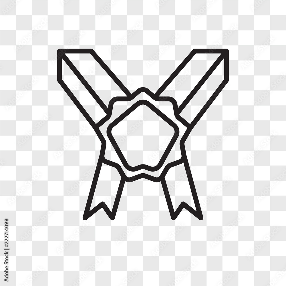 Poster ribbon icons isolated on transparent background. modern and editable ribbon icon. simple icon vector