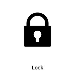 Lock icon vector isolated on white background, logo concept of Lock sign on transparent background, black filled symbol
