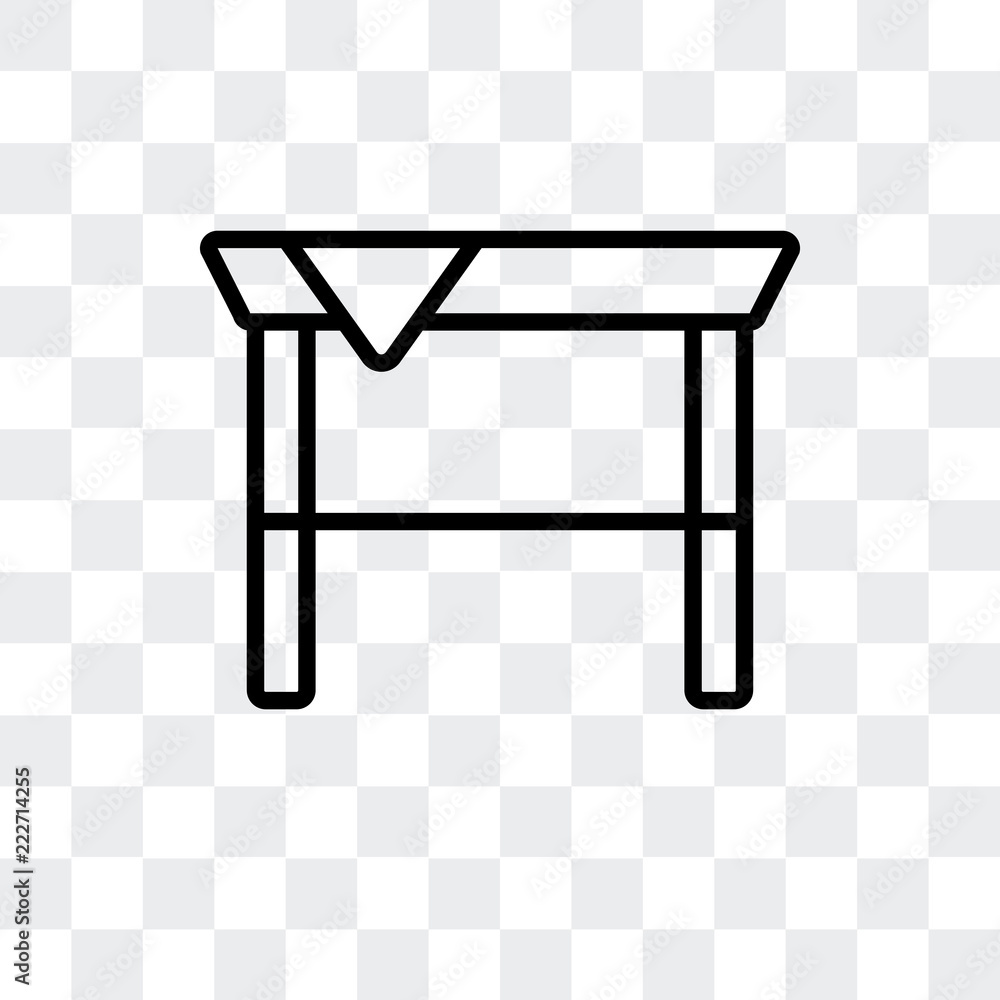 Poster table icon isolated on transparent background. modern and editable table icon. simple icons vector i