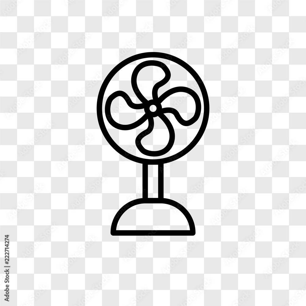 Poster fan icons isolated on transparent background. modern and editable fan icon. simple icon vector illus