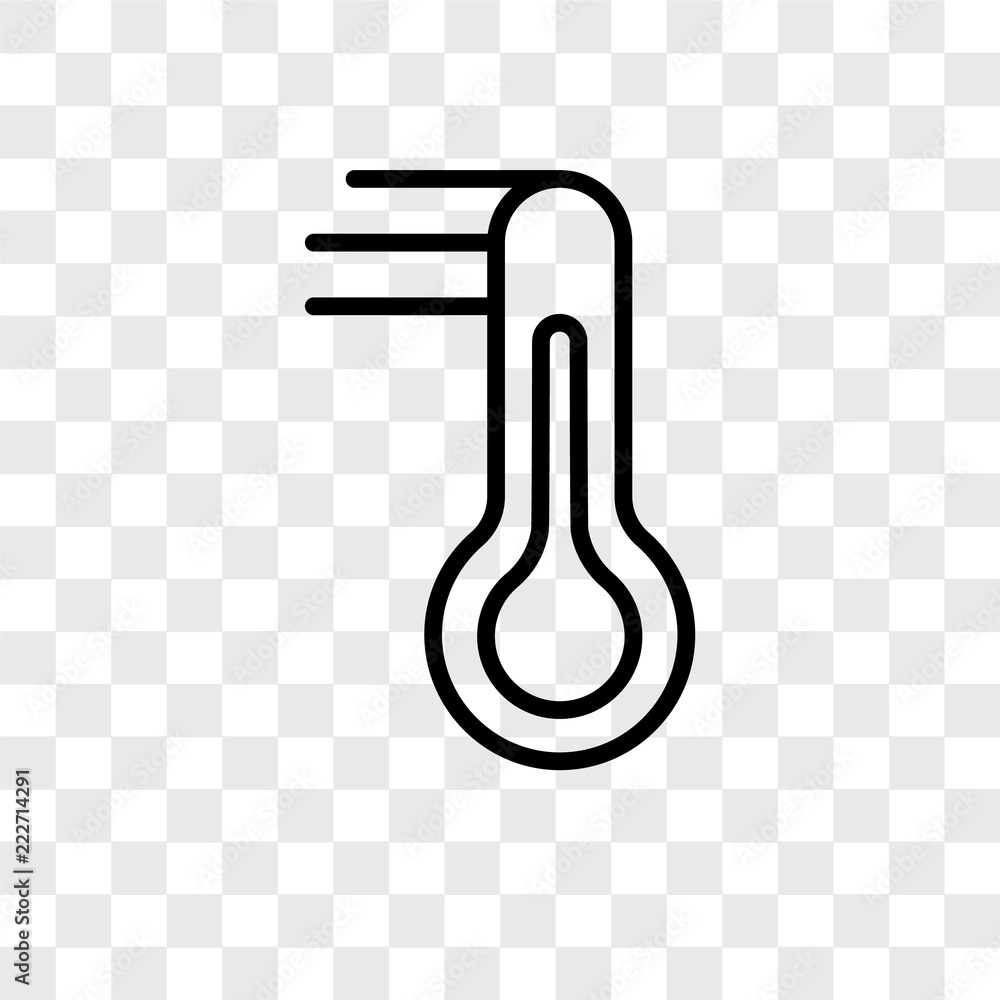 Poster thermometer icons isolated on transparent background. modern and editable thermometer icon. simple i
