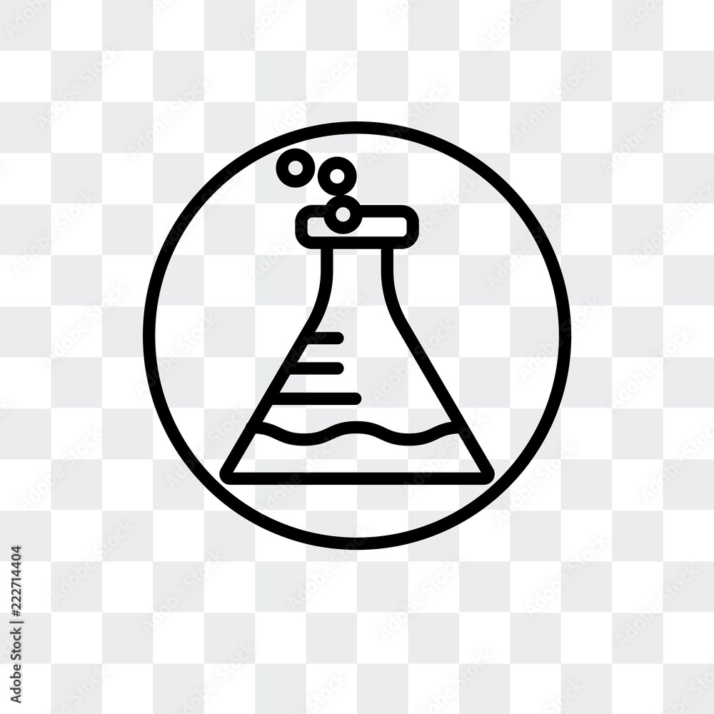 Poster flask icon isolated on transparent background. modern and editable flask icon. simple icons vector i