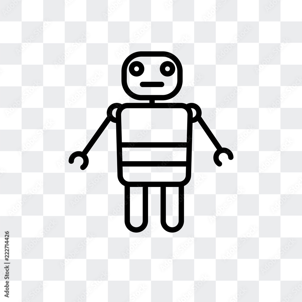 Poster robot icon isolated on transparent background. modern and editable robot icon. simple icons vector i