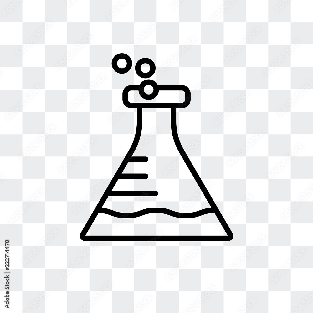 Poster flask icon isolated on transparent background. modern and editable flask icon. simple icons vector i
