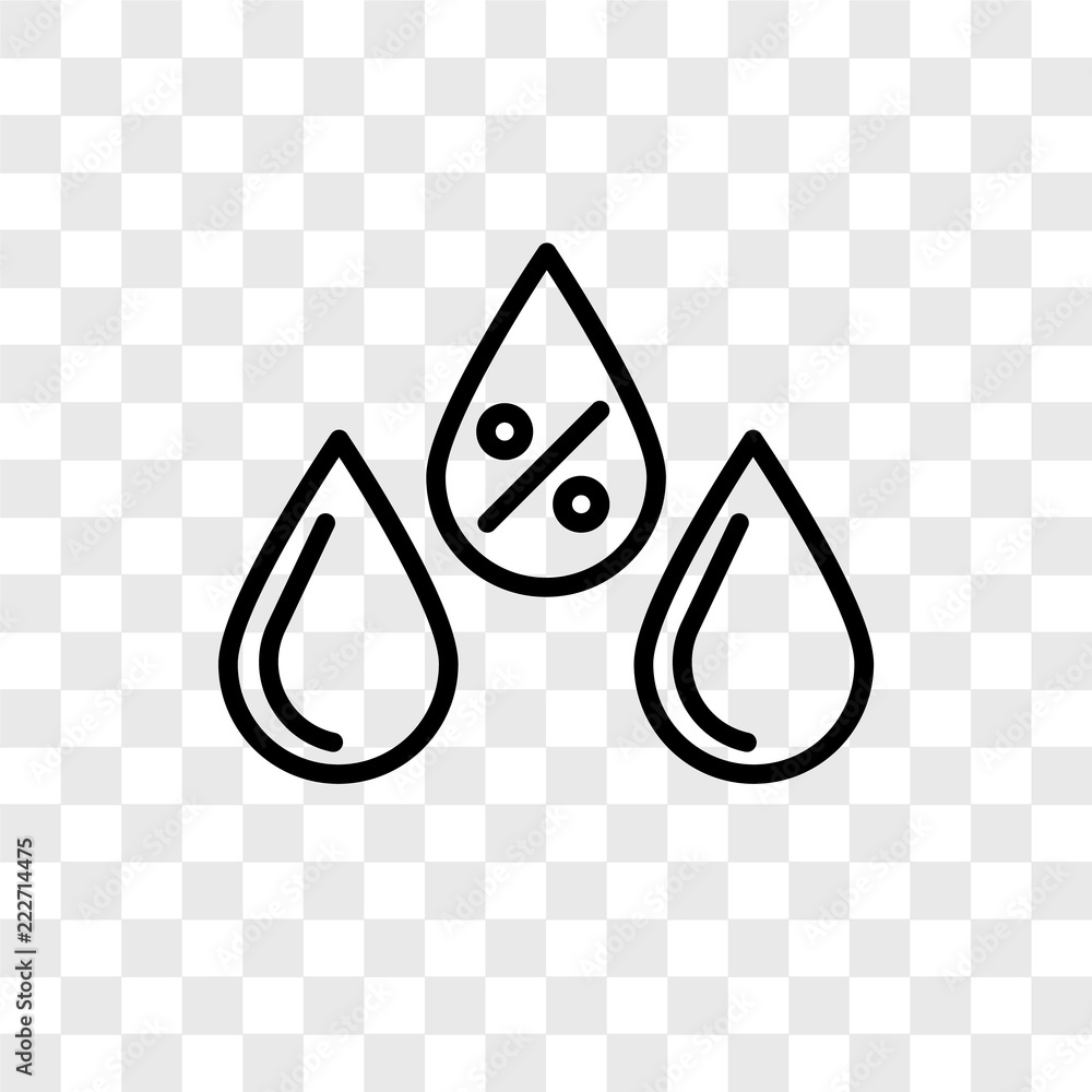 Poster humidity icons isolated on transparent background. modern and editable humidity icon. simple icon ve