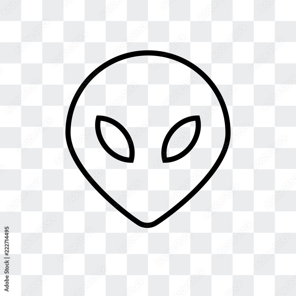 Poster alien icon isolated on transparent background. modern and editable alien icon. simple icons vector i