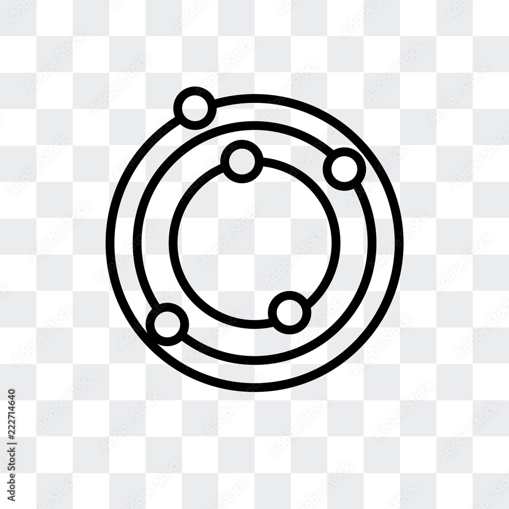 Poster solar system icon isolated on transparent background. modern and editable solar system icon. simple 
