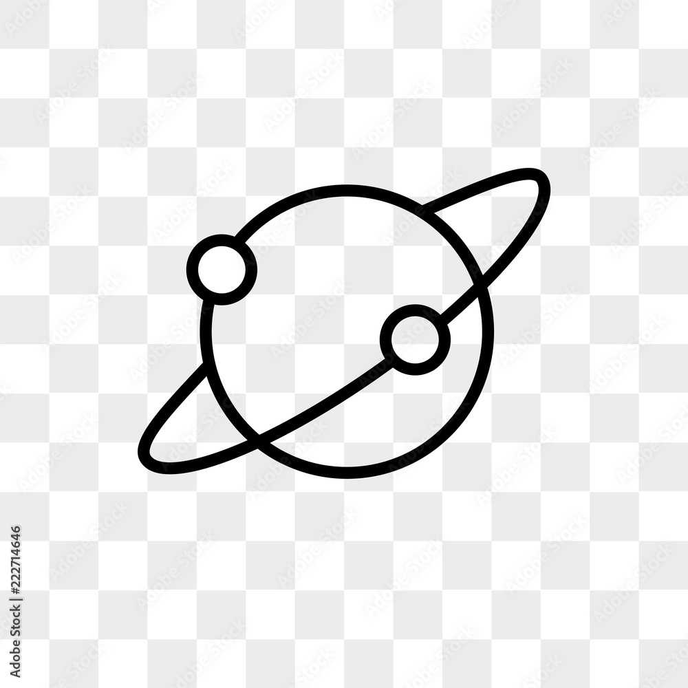 Aufkleber saturn icon isolated on transparent background. modern and editable saturn icon. simple icons vector