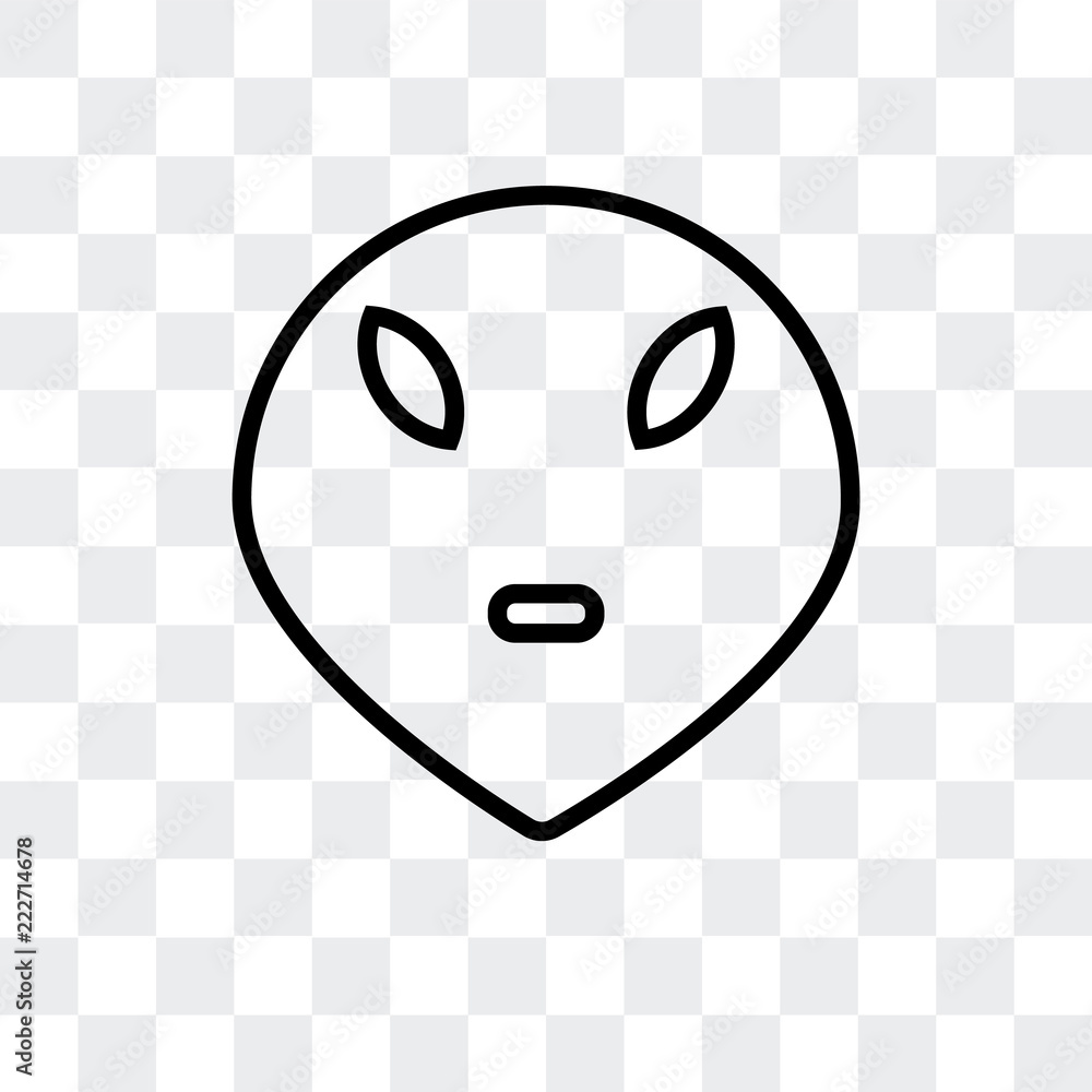 Poster alien icon isolated on transparent background. modern and editable alien icon. simple icons vector i