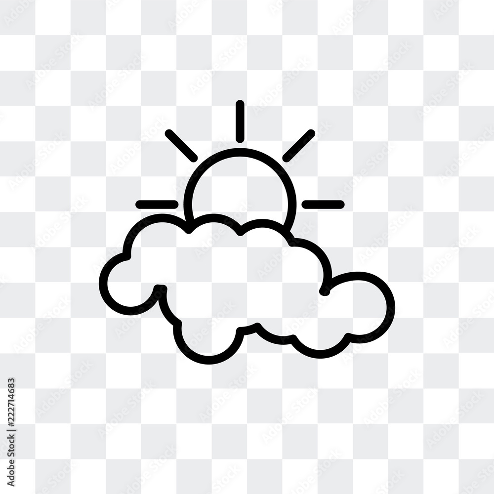 Poster cloudy icon isolated on transparent background. modern and editable cloudy icon. simple icons vector