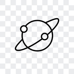 saturn icon isolated on transparent background. Modern and editable saturn icon. Simple icons vector illustration. © BestVectorStock