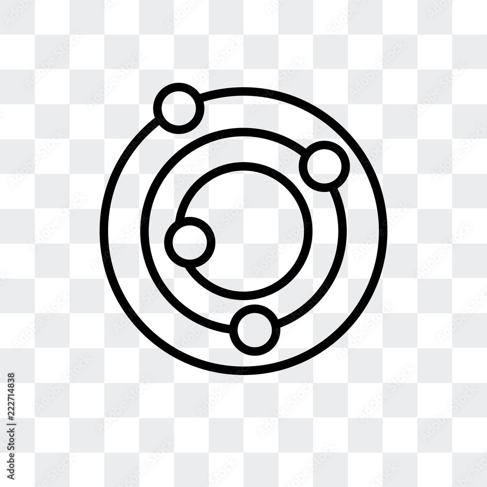 Poster solar system icon isolated on transparent background. modern and editable solar system icon. simple 
