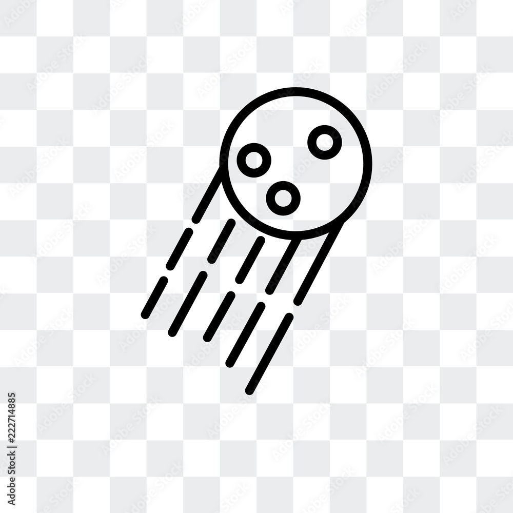 Poster meteor icon isolated on transparent background. modern and editable meteor icon. simple icons vector