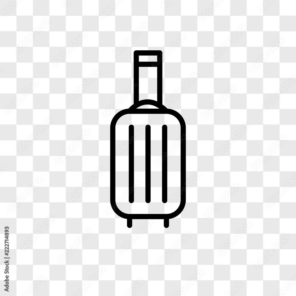 Poster suitcase icons isolated on transparent background. modern and editable suitcase icon. simple icon ve