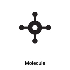 Obraz premium Molecule icon vector isolated on white background, logo concept of Molecule sign on transparent background, black filled symbol