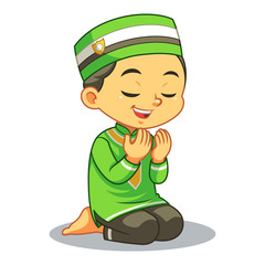 Moslem Boy Praying Dua