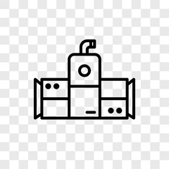 chiller icons isolated on transparent background. Modern and editable chiller icon. Simple icon vector illustration.