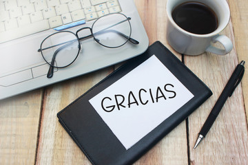 Gracias, Motivational Words Quotes Concept