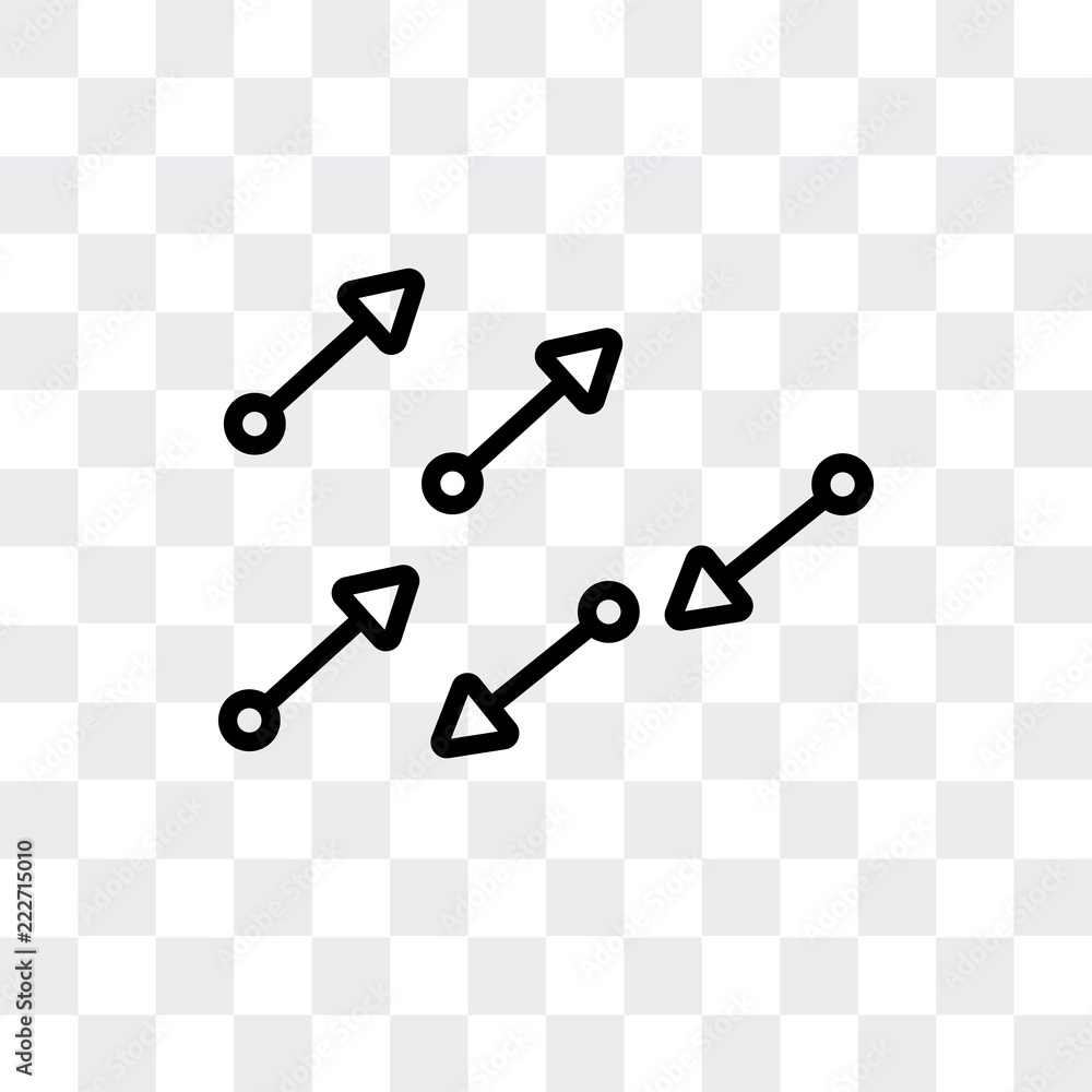 Aufkleber movement icon isolated on transparent background. modern and editable movement icon. simple icons ve