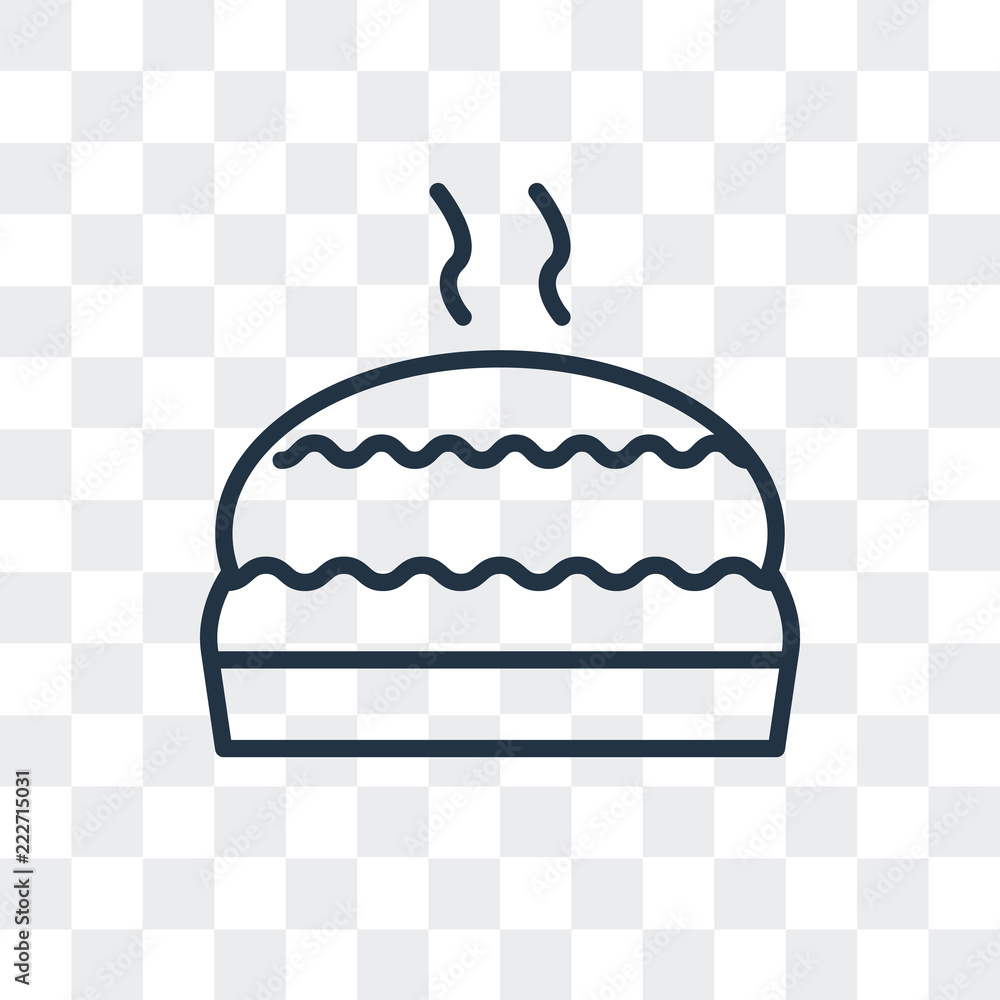 Poster pie icon isolated on transparent background. modern and editable pie icon. simple icons vector illus