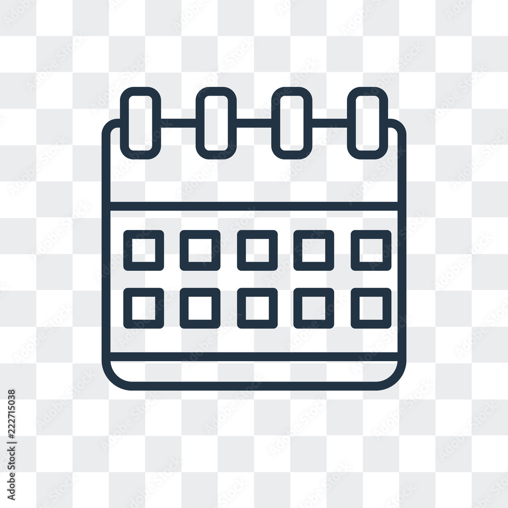 Poster calendar icon isolated on transparent background. modern and editable calendar icon. simple icons ve