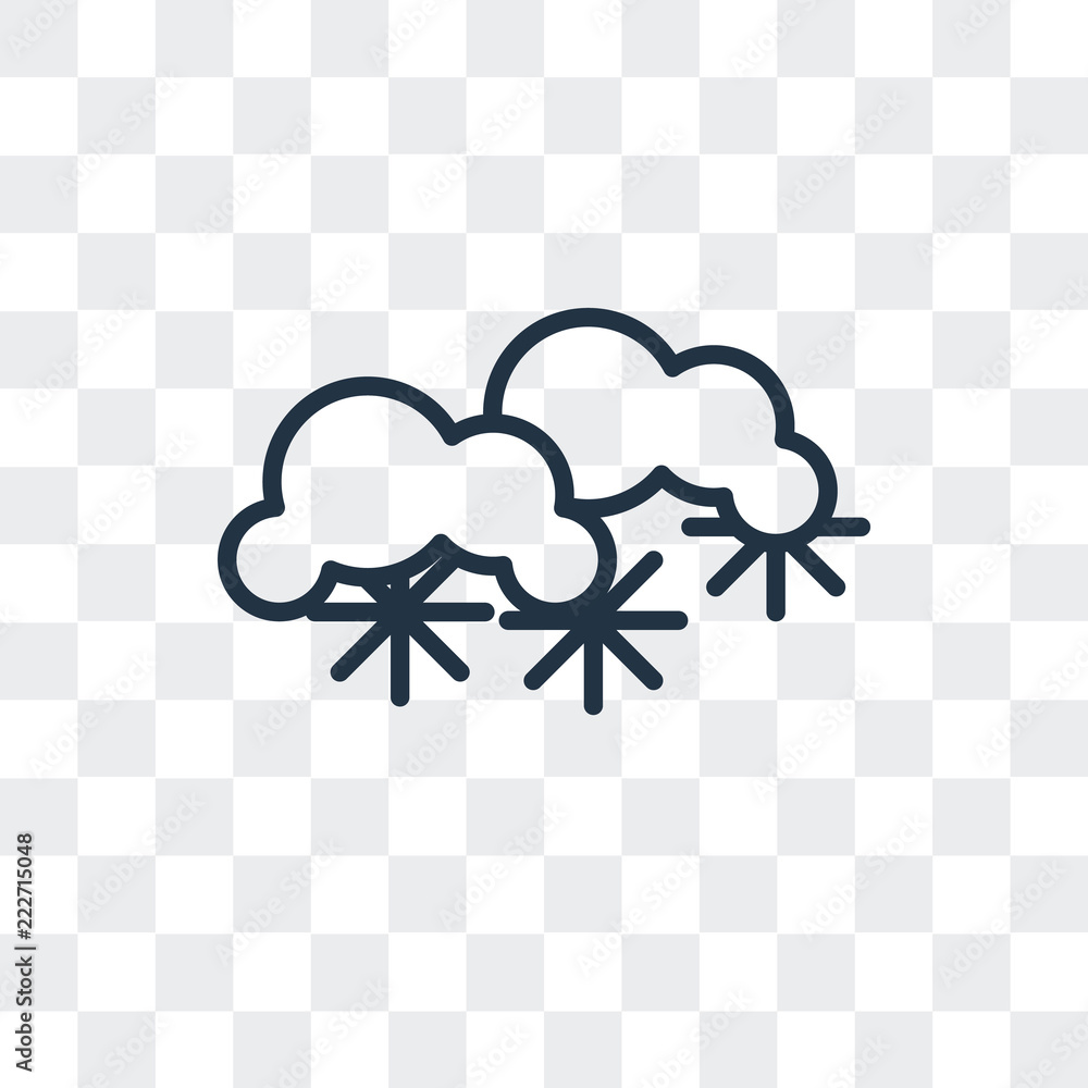 Poster snowy icon isolated on transparent background. modern and editable snowy icon. simple icons vector i