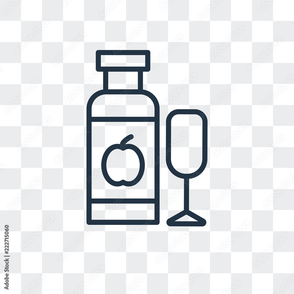 Poster cider icon isolated on transparent background. modern and editable cider icon. simple icons vector i