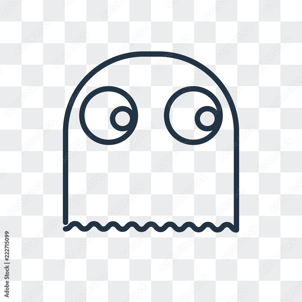 Poster ghost icon isolated on transparent background. modern and editable ghost icon. simple icons vector i