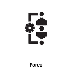 Force icon vector isolated on white background, logo concept of Force sign on transparent background, black filled symbol