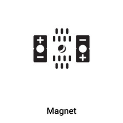 Magnet icon vector isolated on white background, logo concept of Magnet sign on transparent background, black filled symbol