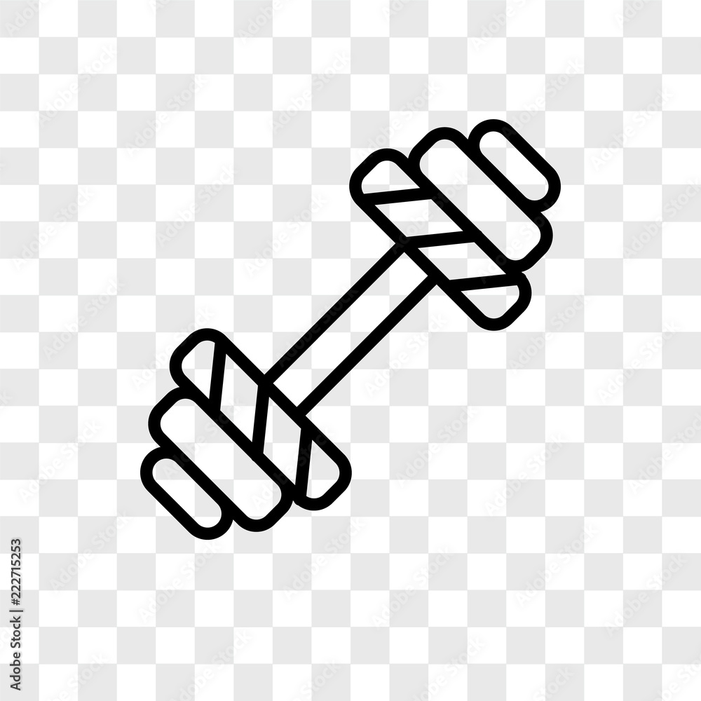 Poster dumbbell icons isolated on transparent background. modern and editable dumbbell icon. simple icon ve