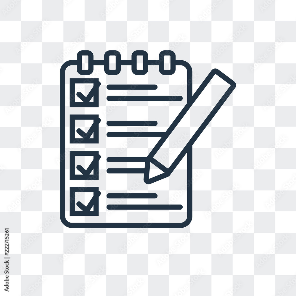 Poster list icon isolated on transparent background. modern and editable list icon. simple icons vector ill