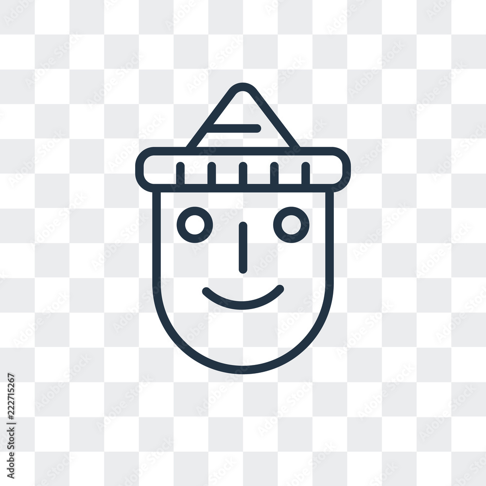 Poster elf icon isolated on transparent background. modern and editable elf icon. simple icons vector illus