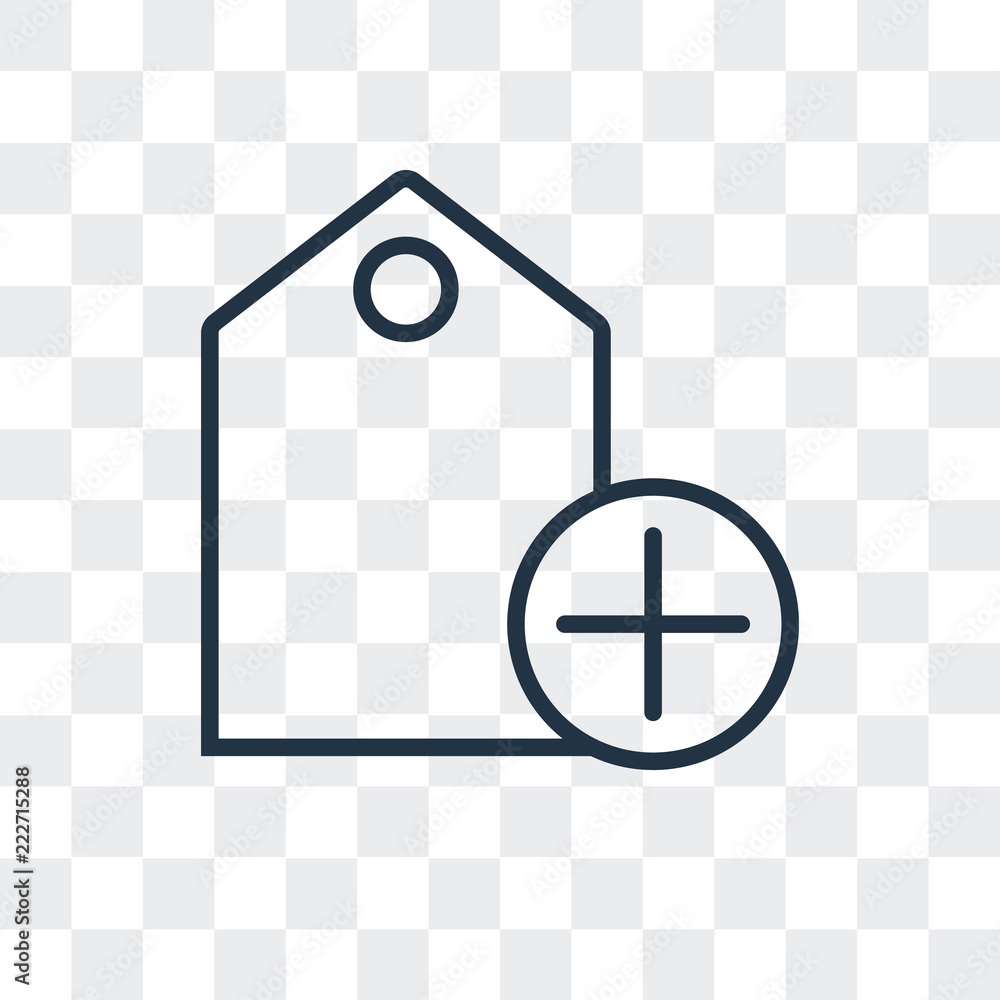 Aufkleber tag icon isolated on transparent background. modern and editable tag icon. simple icons vector illus