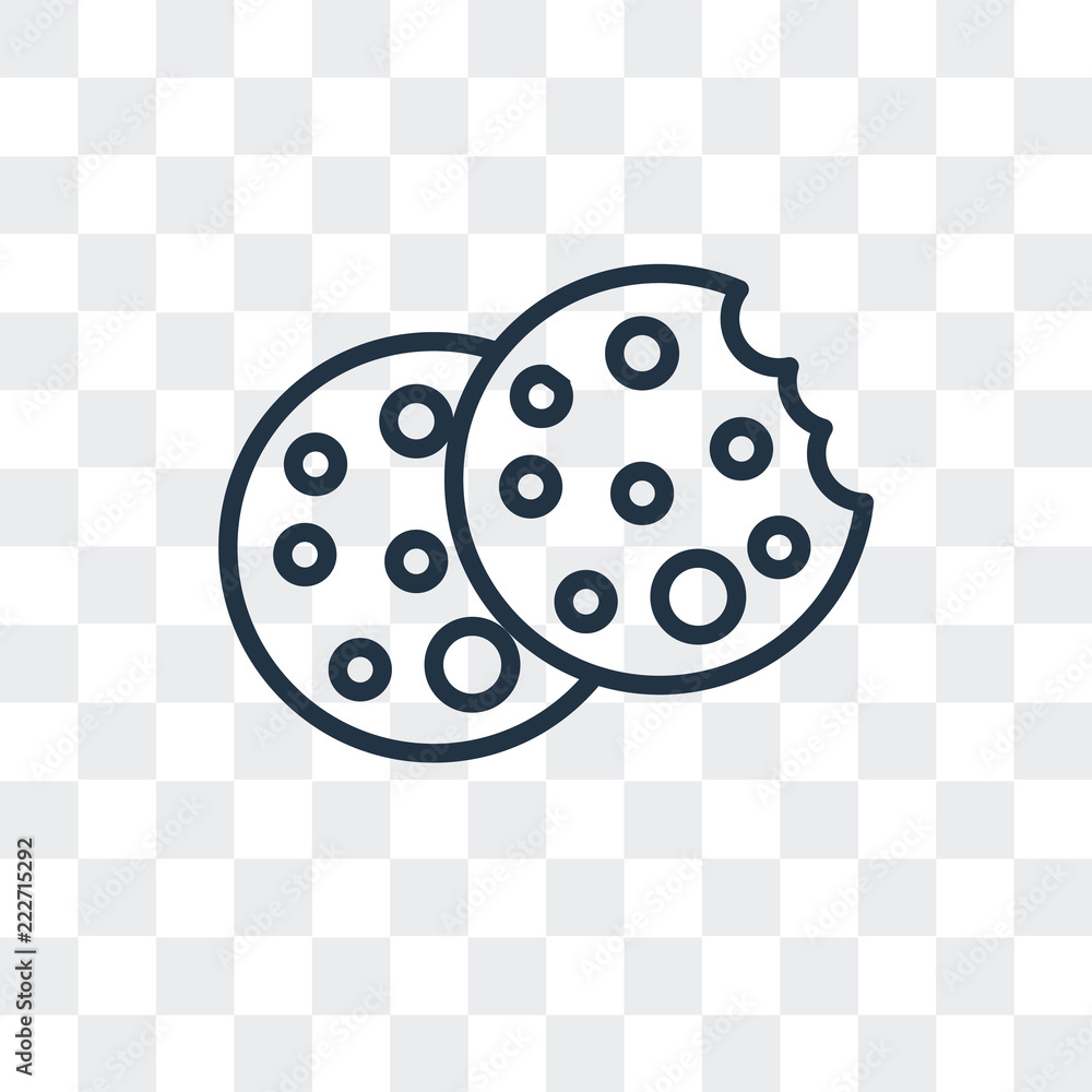 Aufkleber cookie icon isolated on transparent background. modern and editable cookie icon. simple icons vector