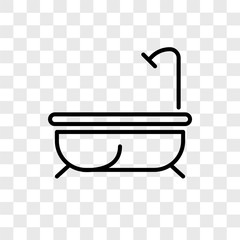 bath icons isolated on transparent background. Modern and editable bath icon. Simple icon vector illustration.
