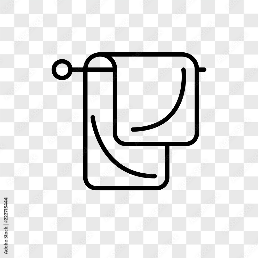 Aufkleber towels icons isolated on transparent background. modern and editable towels icon. simple icon vector