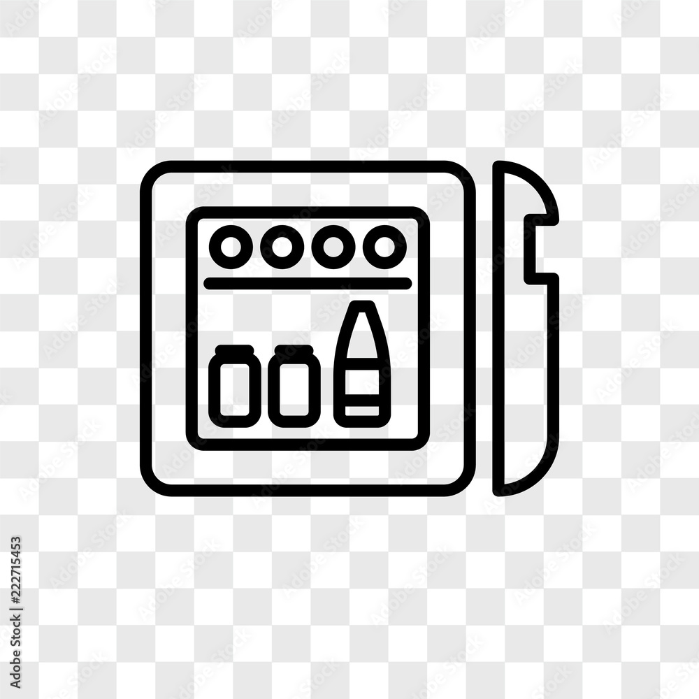 Poster minibar icons isolated on transparent background. modern and editable minibar icon. simple icon vect