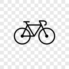 bicycle icons isolated on transparent background. Modern and editable bicycle icon. Simple icon vector illustration. - obrazy, fototapety, plakaty
